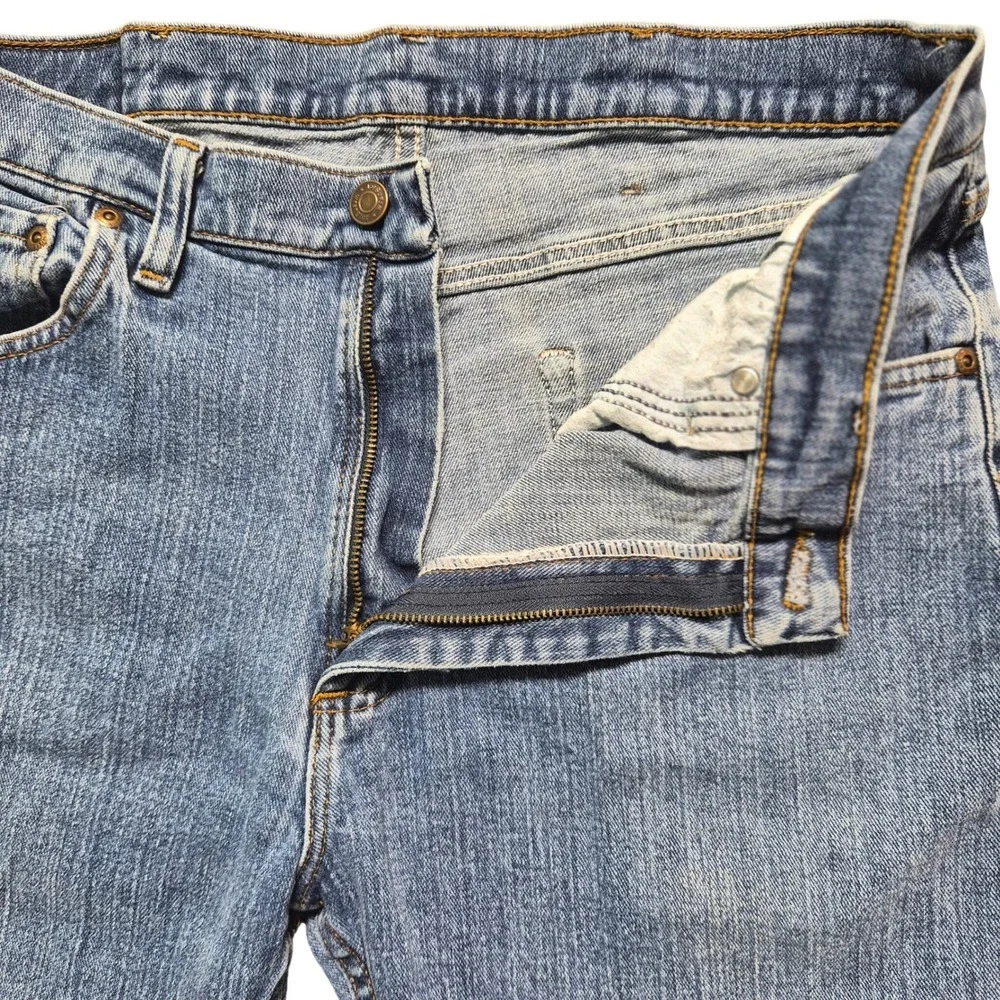 Wrangler Authentic Jeans Mens 34x29 Regular Fit Blue Denim 9WRGAMS Mid Wash